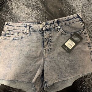 True Religion Gray Denim Shorts